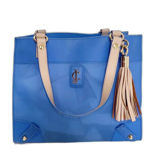 Juicy Couture RARE y2k Vintage Blue Jelly Plastic Tote Bag Shoulder Bag